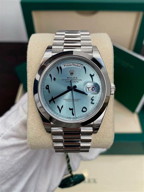 platinum arabic rolex|Rolex arabic numerals price.